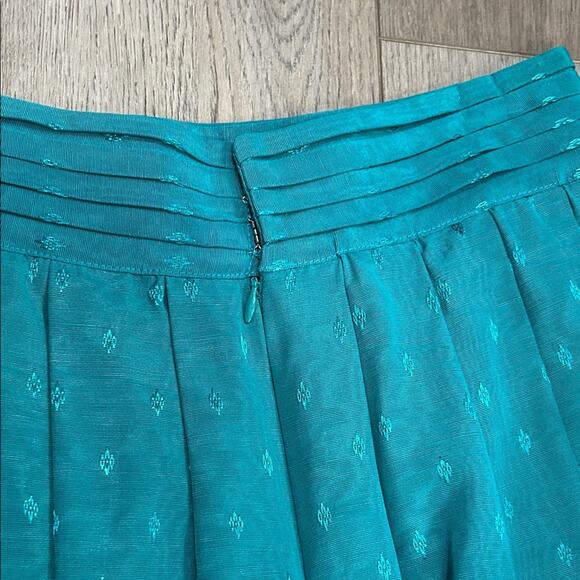 Talbots Women’s Vintage Teal Blue Maxi Victorian Fitted Waist Skirt Size 12 - Picture 9 of 11